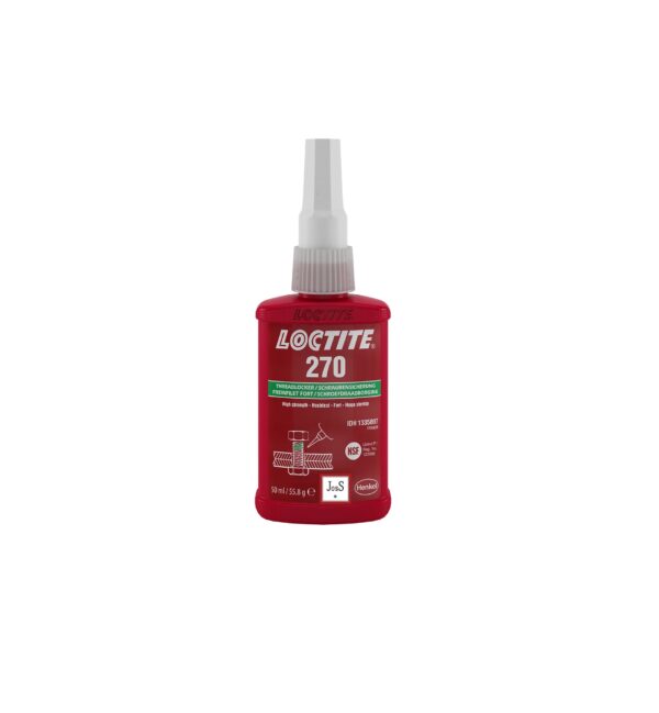 LOCTITE 270 je namenjen za trajno zaklepanje in tesnjenje navojnih sponk.