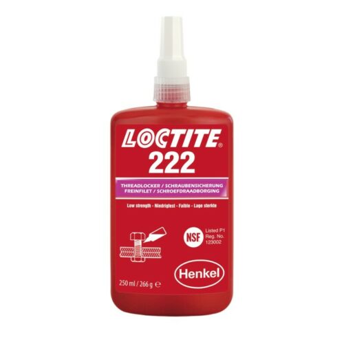 Loctite 222 – 250 ml – Izdelek za varovanje vijakov nizke trdnosti – 9002010298973