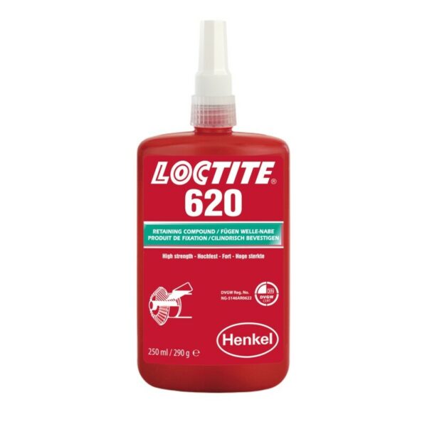 Loctite 620 - 250 ml - Sredstvo za spajanje cilindričnih delov visoke trdnosti - 5010266298931