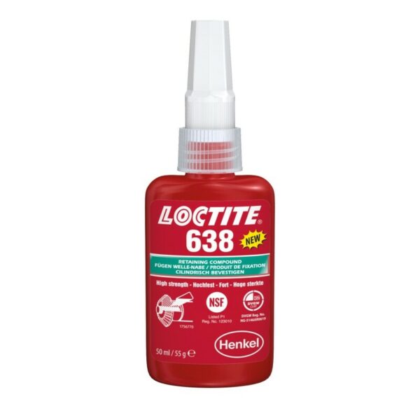 Loctite 638 – 250 ml Sredstvo za spajanje cilindričnih delov visoke trdnosti – 9002010000927