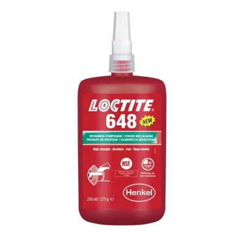 Loctite 648 – 250 ml – Sredstvo za spajanje cilindričnih delov visoke trdnosti – 9002010002167